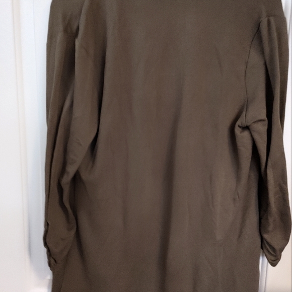 Bobeau Dark Olive Green Soft Cardigan ~ Size L - Picture 6 of 7